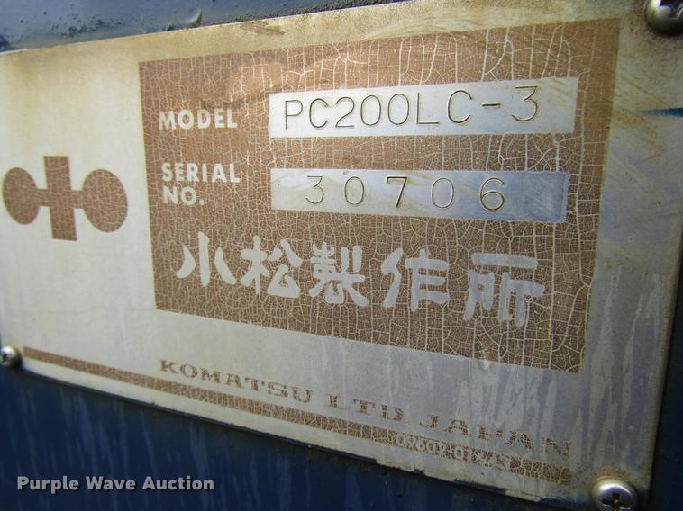 image for item DD4390 1987 Komatsu PC200LC-3 excavator