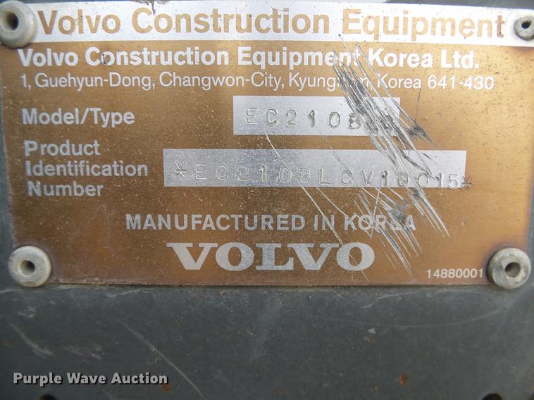 image for item DD5912 2002 Volvo EC210B excavator