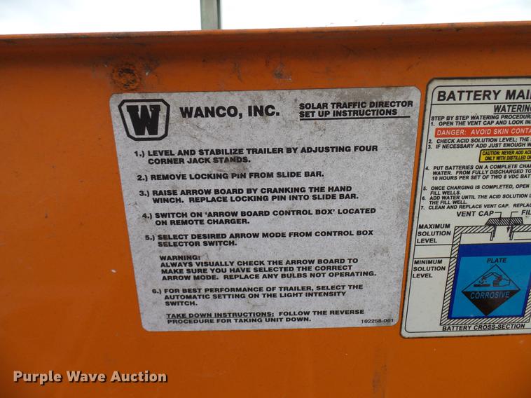 image for item DD5940 2002 Wanco WTSP55 arrow board