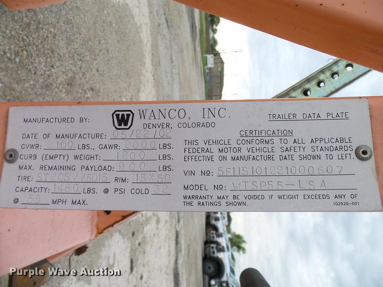 image for item DD5940 2002 Wanco WTSP55 arrow board