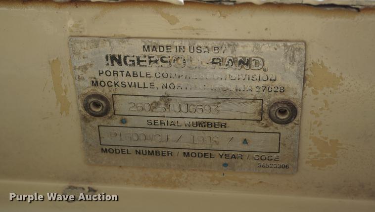 image for item DD6553 1996 Ingersoll Rand P1600WCJ air compressor
