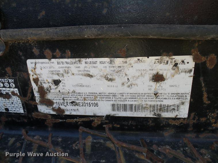 image for item DD8344 2014 Big Tex 12EQ utility trailer