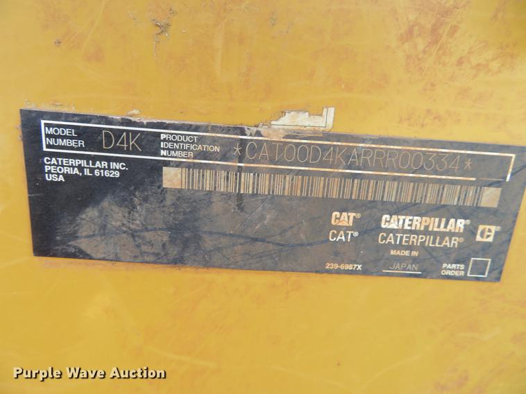 image for item DE6418 2009 Caterpillar D4K LGP dozer