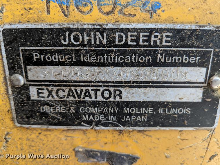 image for item DF1263 1999 John Deere 330 LC excavator