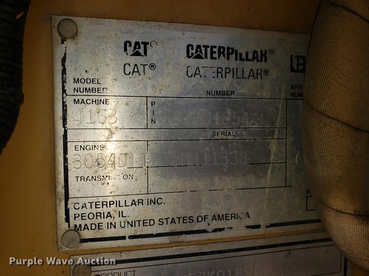 image for item DF2448 1994 Caterpillar 416B backhoe