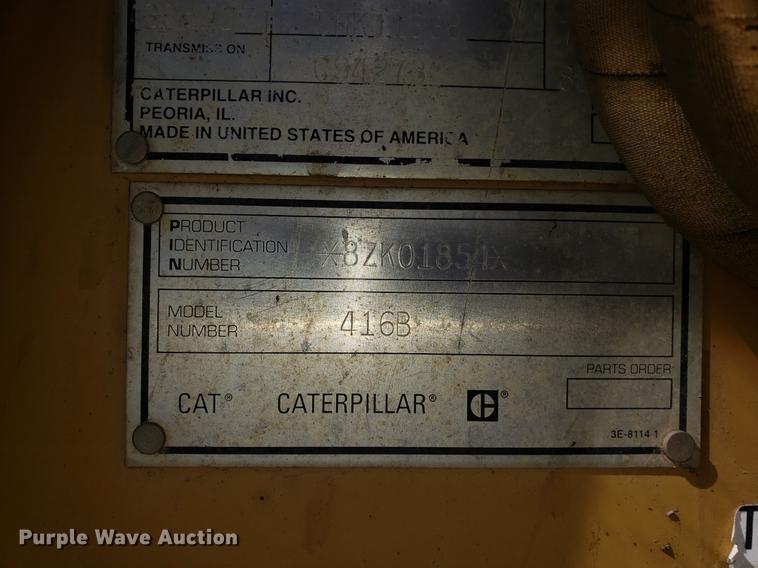 image for item DF2448 1994 Caterpillar 416B backhoe