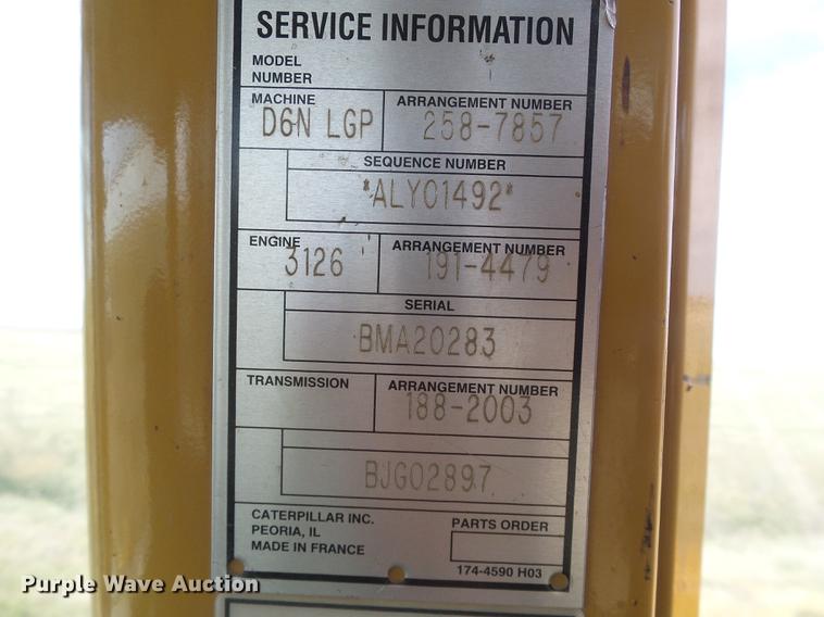 image for item DF2772 2005 Caterpillar D6N LGP dozer
