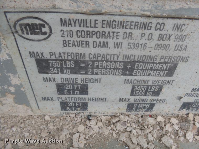 image for item DX9137 2000 Mec 2033ES scissor lift