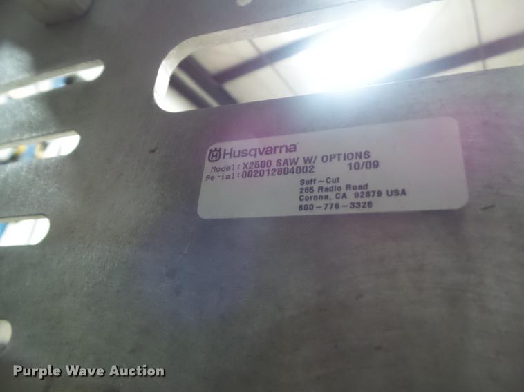 image for item DZ9448 2010 Husqvarna Soff-Cut X2500 saw