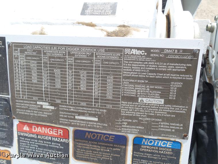 image for item EI9660 2010 Freightliner Business Class M2 digger derrick truck