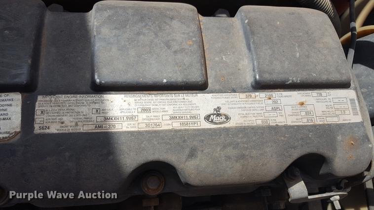 image for item EI9663 2004 Mack RD690SX flatbed winch truck