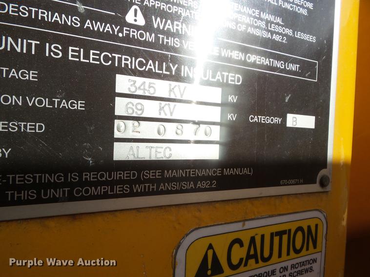 image for item EI9948 Altec utility bed