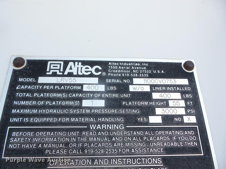 image for item EI9964 2001 International 4700 bucket truck