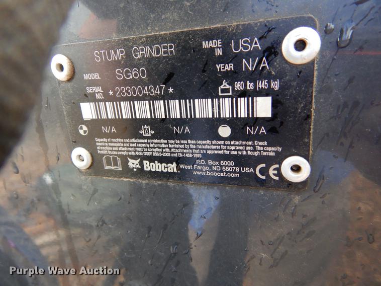 image for item EM9541 Bobcat SG60 stump grinder