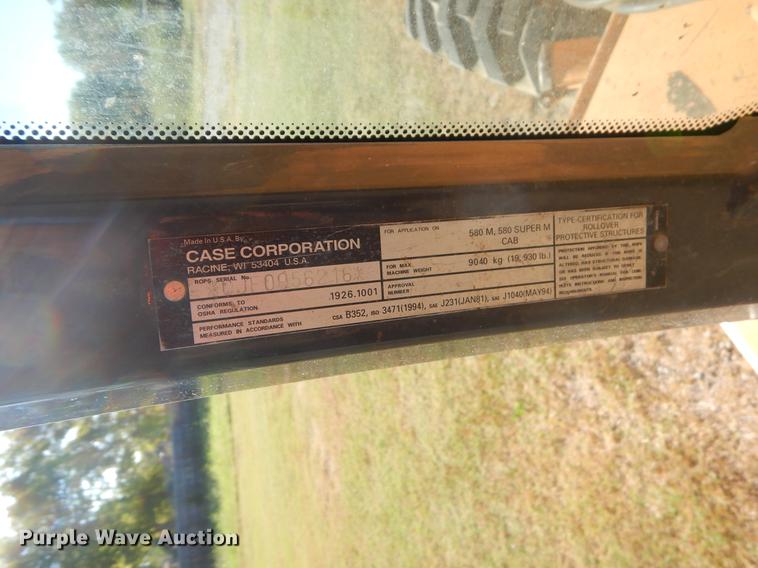image for item EO9579 2002 Case 580 Super M backhoe