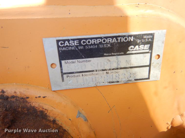 image for item EO9579 2002 Case 580 Super M backhoe