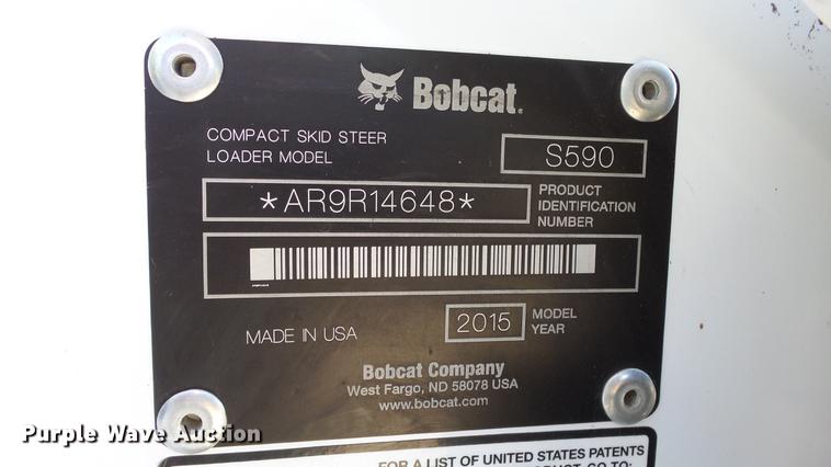 image for item FO9195 2015 Bobcat S590 skid steer