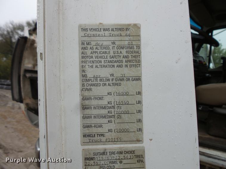 image for item FT9913 2002 Sterling L-Line dump truck