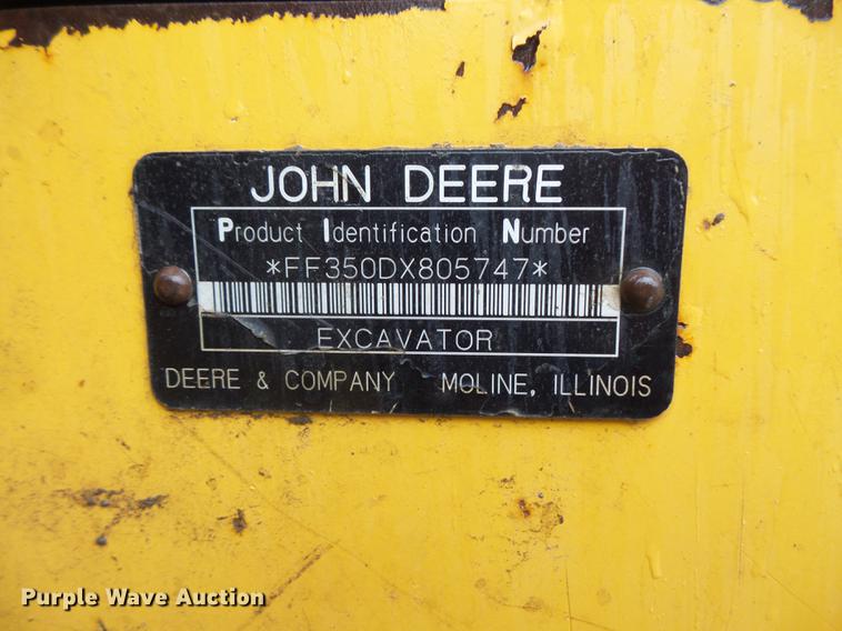 image for item FT9914 2007 John Deere 350D LC excavator