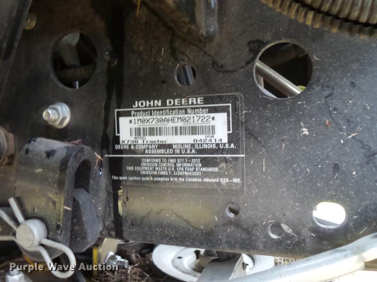 image for item DX9507 John Deere X730 riding lawn mower