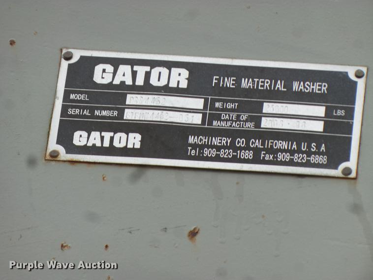 image for item FT9982 2008 Gator PSS4432 fine material washer