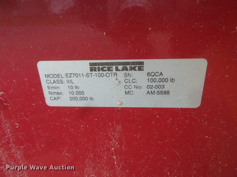 image for item FT9986 Rice-lake EZ7011-ST-100-OTR scale
