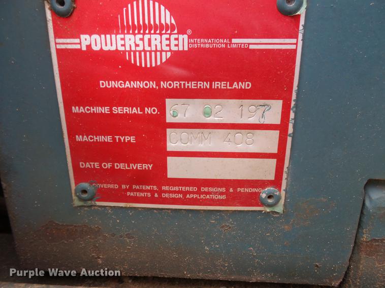 image for item FT9996 Powerscreen Commander 408 screening plant