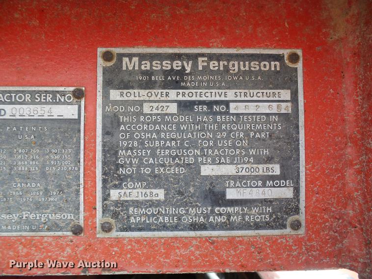 image for item DE5266 1982 Massey-Ferguson 4840 4WD tractor