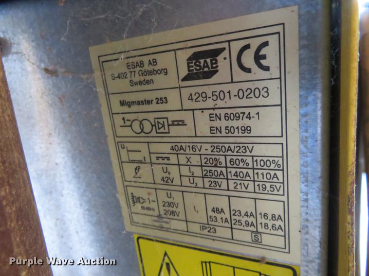 image for item DE6462 Esab Migmaster 253 mig welder