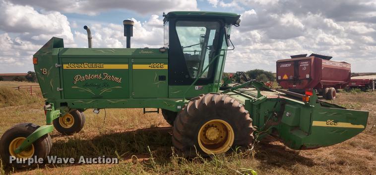 image for item DE6472 2009 John Deere 4995 windrower