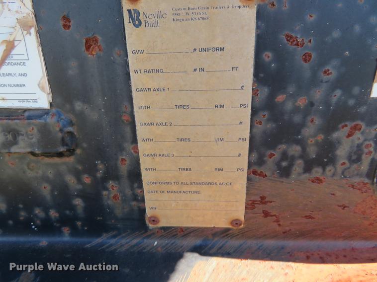 image for item DE6530 1999 Neville Built drop deck equipment trailer