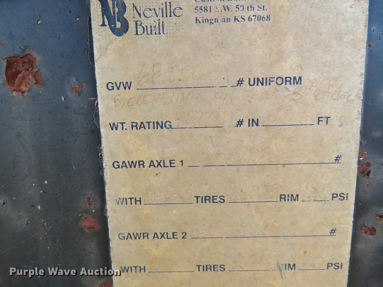image for item DE6530 1999 Neville Built drop deck equipment trailer