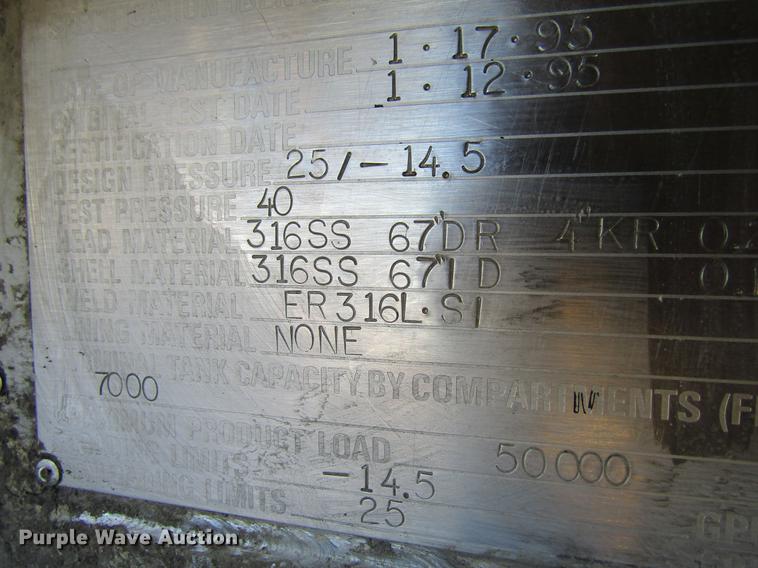 image for item DF3863 1995 Acro tank trailer