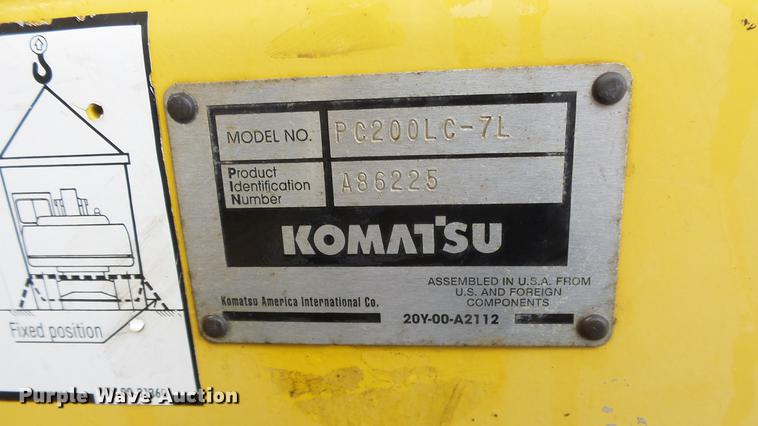 image for item AM9098 2003 Komatsu PC200LC-7L excavator