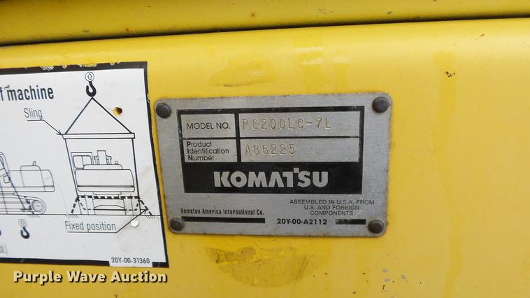 image for item AM9098 2003 Komatsu PC200LC-7L excavator