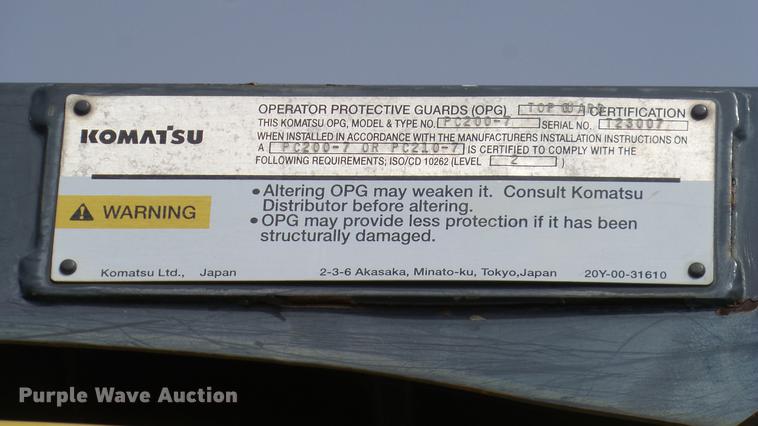 image for item AM9098 2003 Komatsu PC200LC-7L excavator