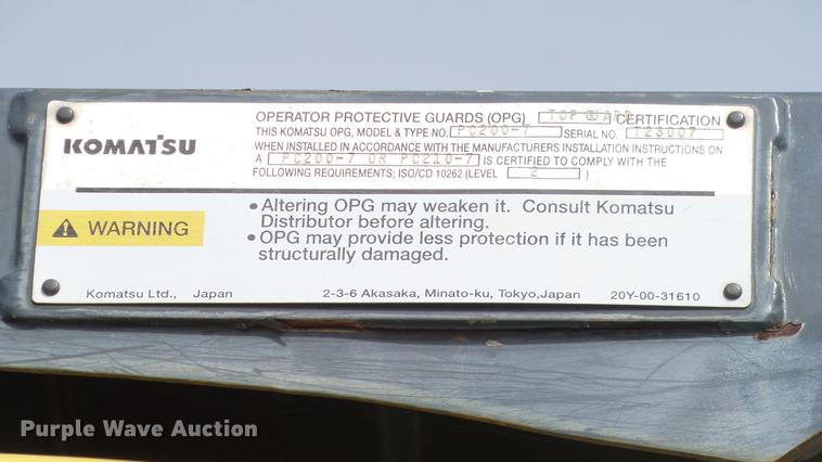 image for item AM9098 2003 Komatsu PC200LC-7L excavator