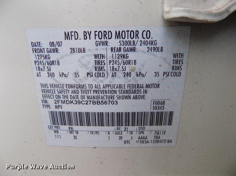 image for item DB9101 2007 Ford Edge SEL SUV