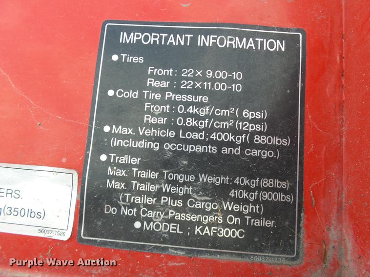 image for item DD2490 2001 Kawasaki 550 utility vehicle