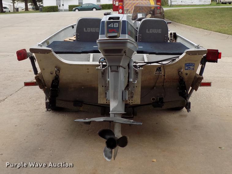 image for item DD3480 Lowe 160V boat and trailer
