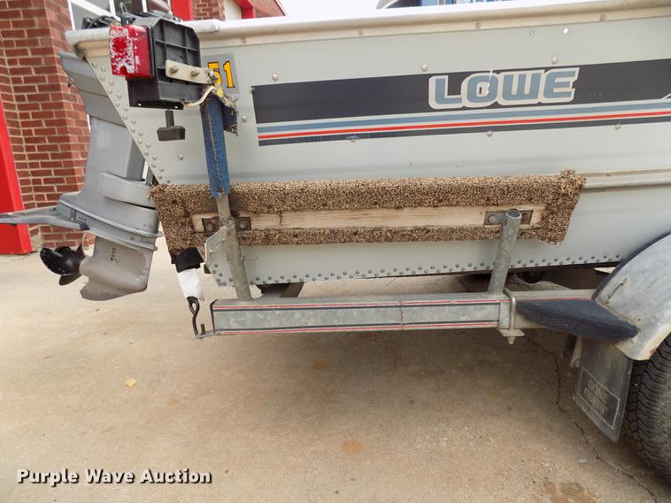 image for item DD3480 Lowe 160V boat and trailer