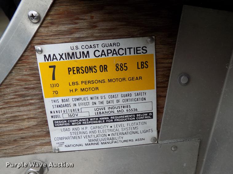 image for item DD3480 Lowe 160V boat and trailer