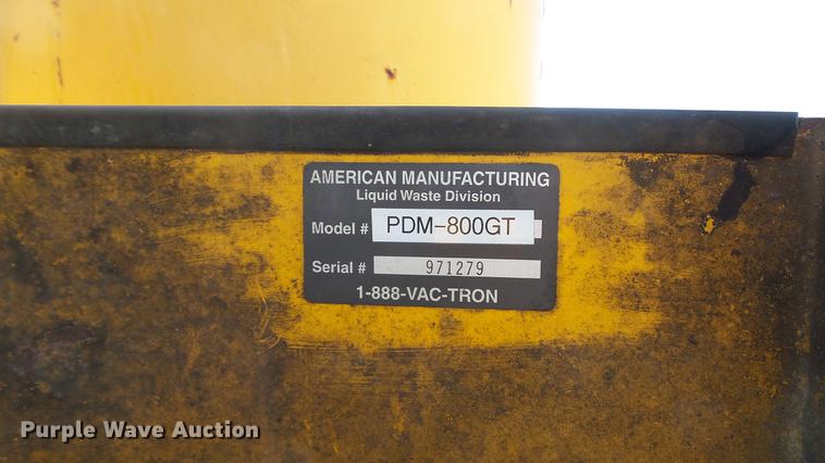 image for item DE4833 1999 Vactron PMD-800GT vacuum excavator