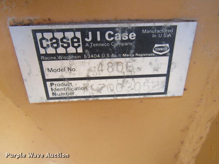 image for item DE5861 1987 Case 480E backhoe