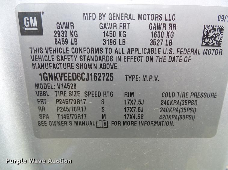 image for item DF2800 2012 Chevrolet Traverse LS SUV