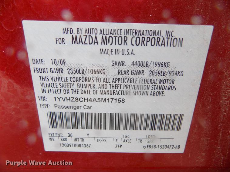 image for item DY9072 2010 Mazda Mazda 6