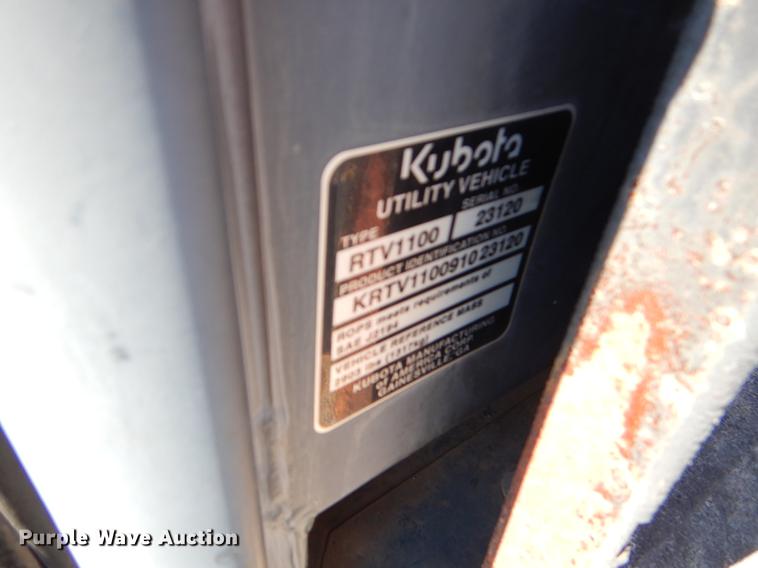 image for item EO9614 2009 Kubota RTV1100 utility vehicle