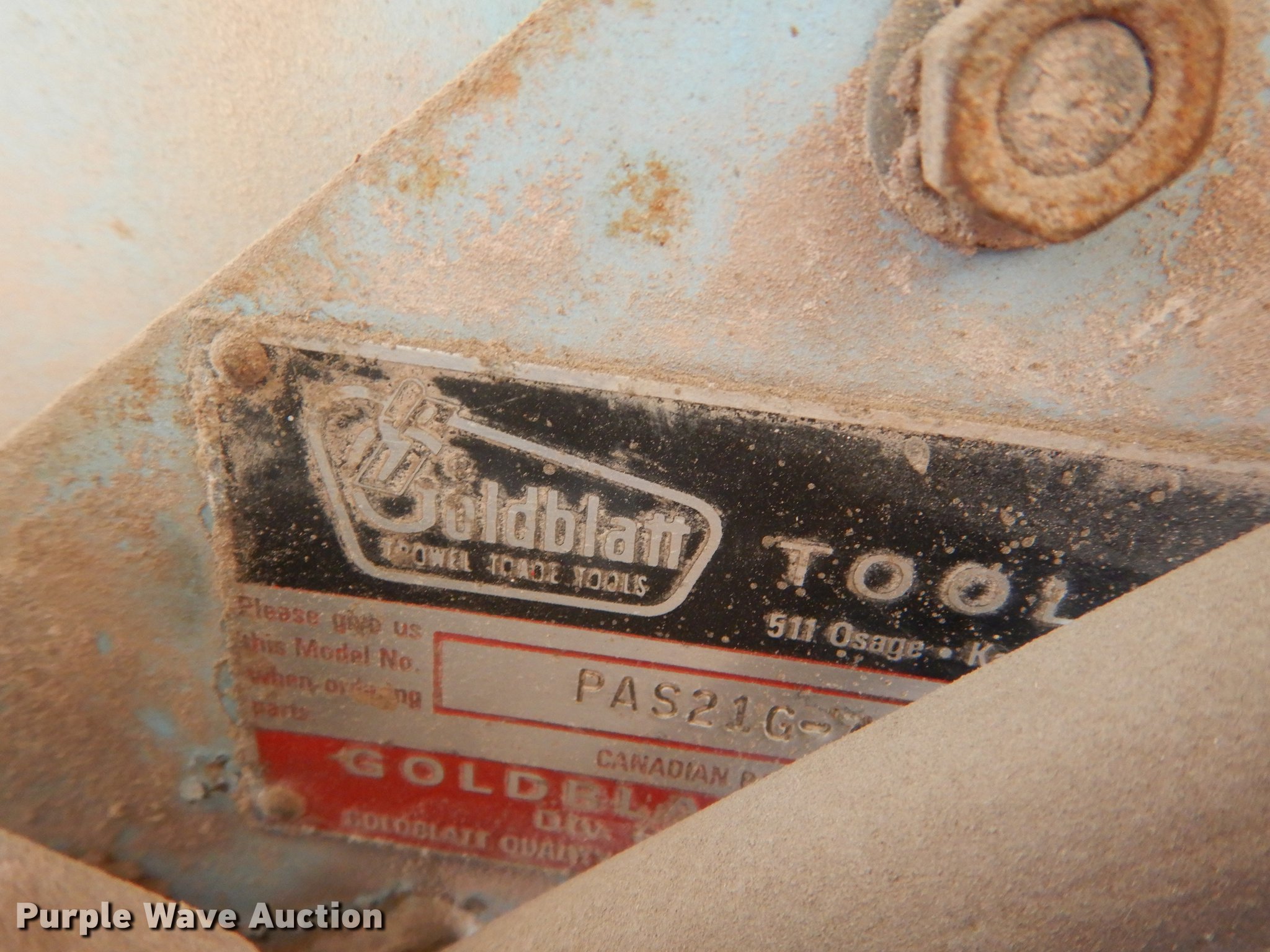 Goldblatt tile saw in Overland Park, KS Item FC9451 sold Purple Wave