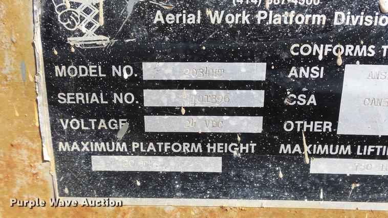 image for item AM9112 Mec 2034HT scissor lift