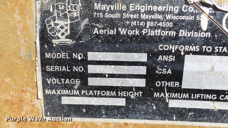 image for item AM9112 Mec 2034HT scissor lift
